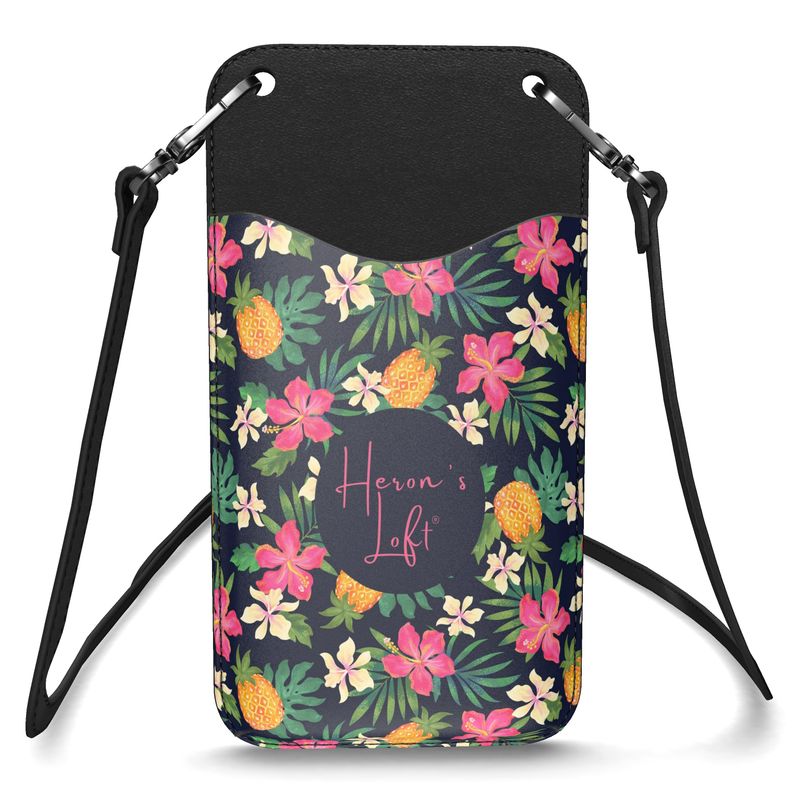 Phone Holder - Nappa Leather - Pineapple Paradise