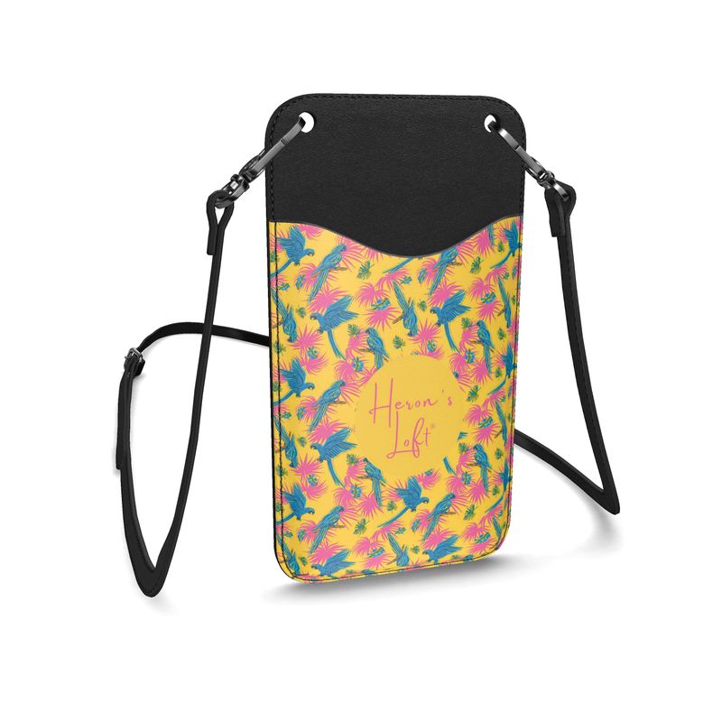 Phone Holder - Nappa Leather - Tropical Macaw