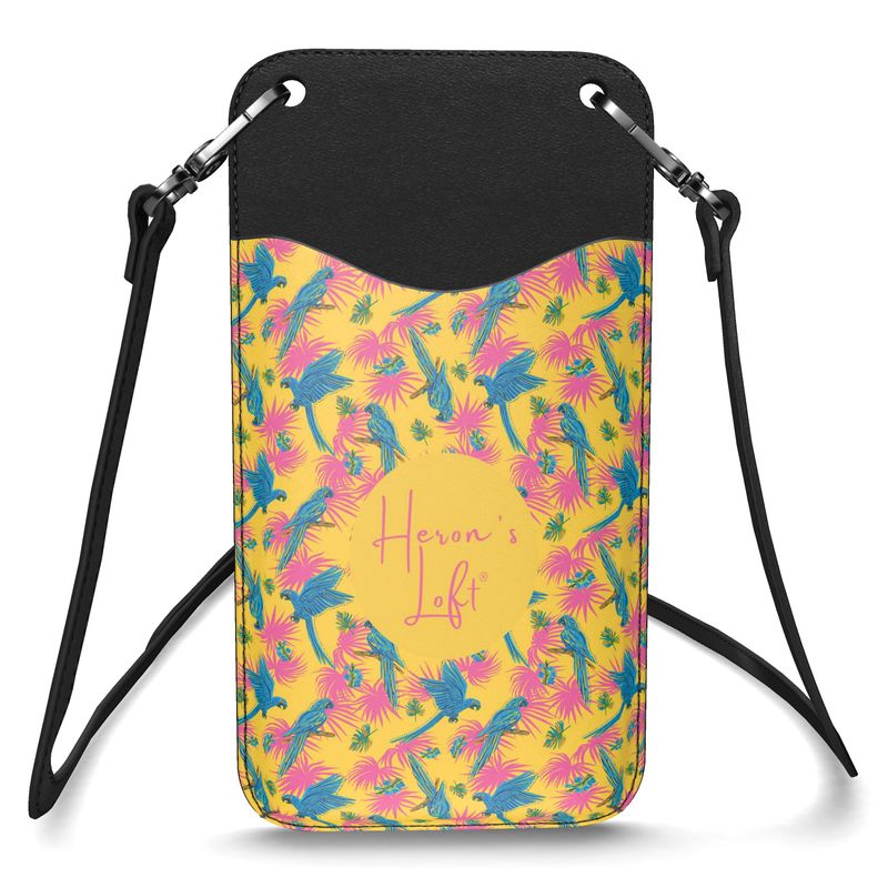 Phone Holder - Nappa Leather - Tropical Macaw
