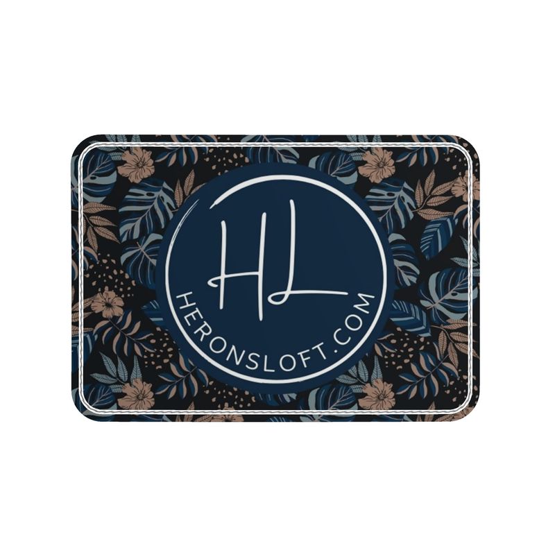 Cosmetics Bag - Small - Nappa Leather - Midnight Monstera