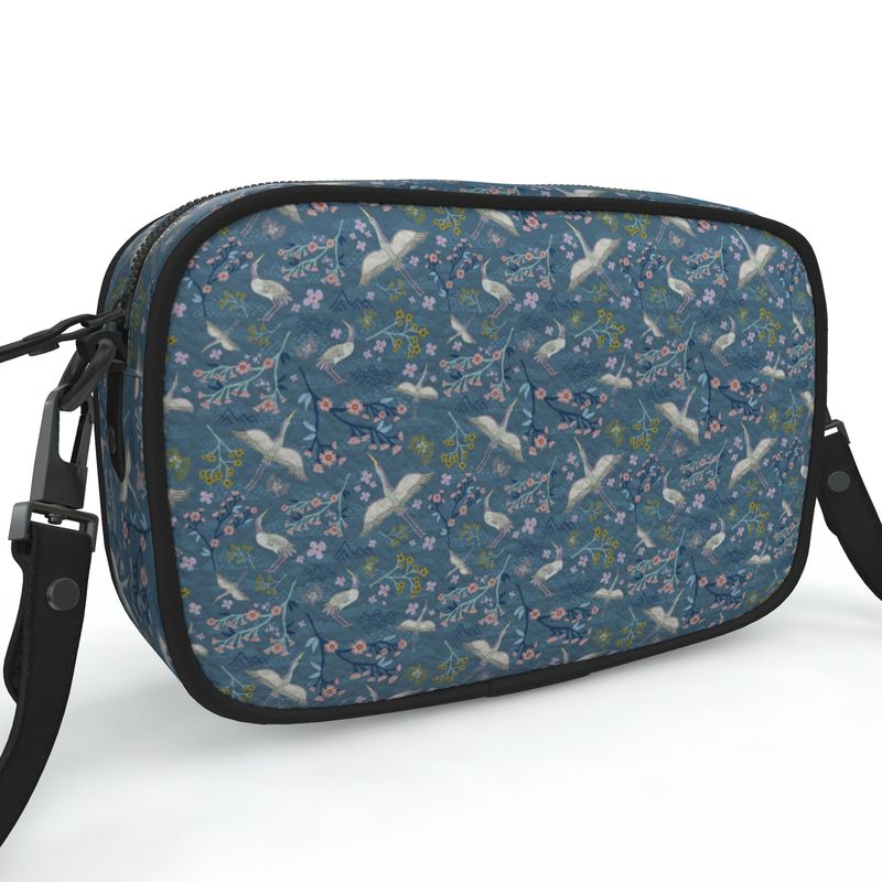 Camera Bag - Nappa Leather - White Crane