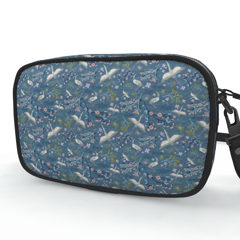 Camera Bag - Nappa Leather - White Crane