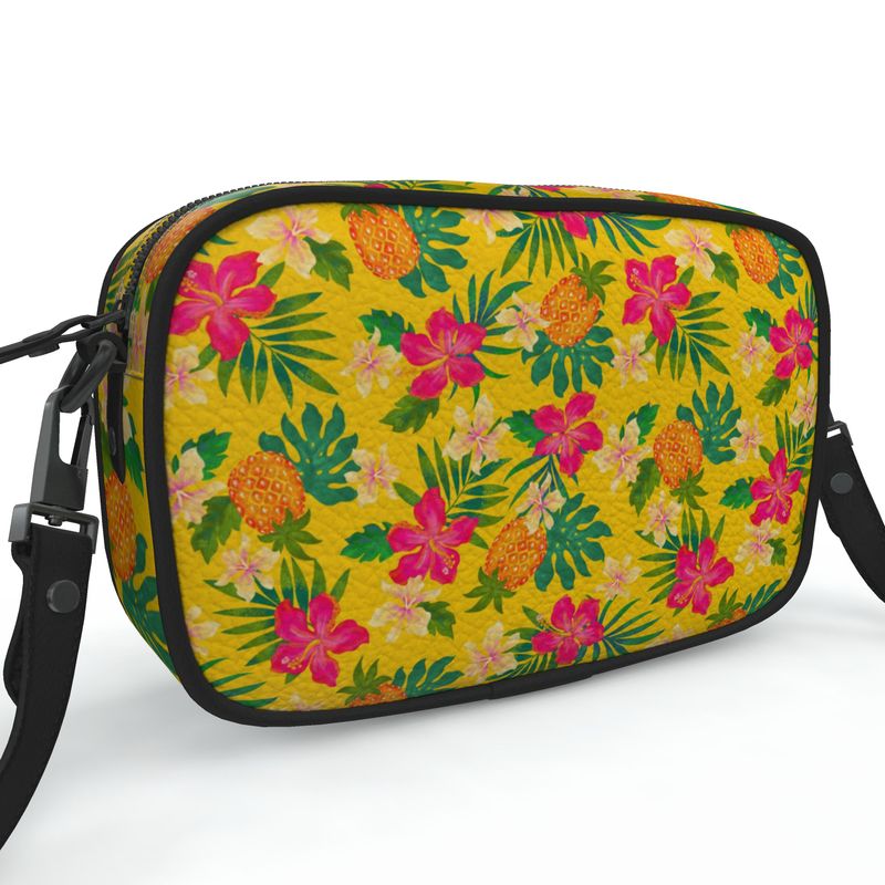 Camera Bag - Nappa Leather - Pineapple Paradise - Yellow
