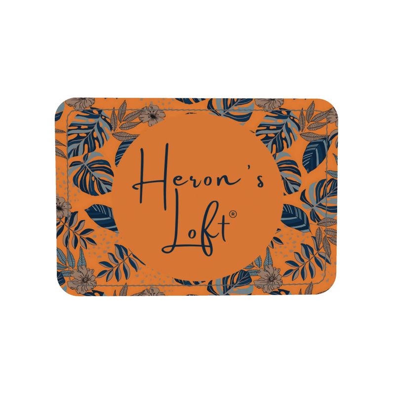 Gumdrop Bag - Nappa Leather - Midnight Monstera - Cadmium Orange