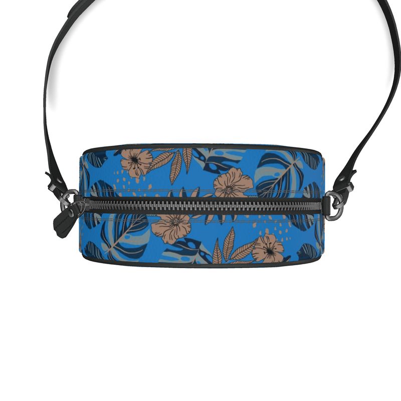 Gumdrop Bag - Nappa Leather - Midnight Monstera - Azure Blue