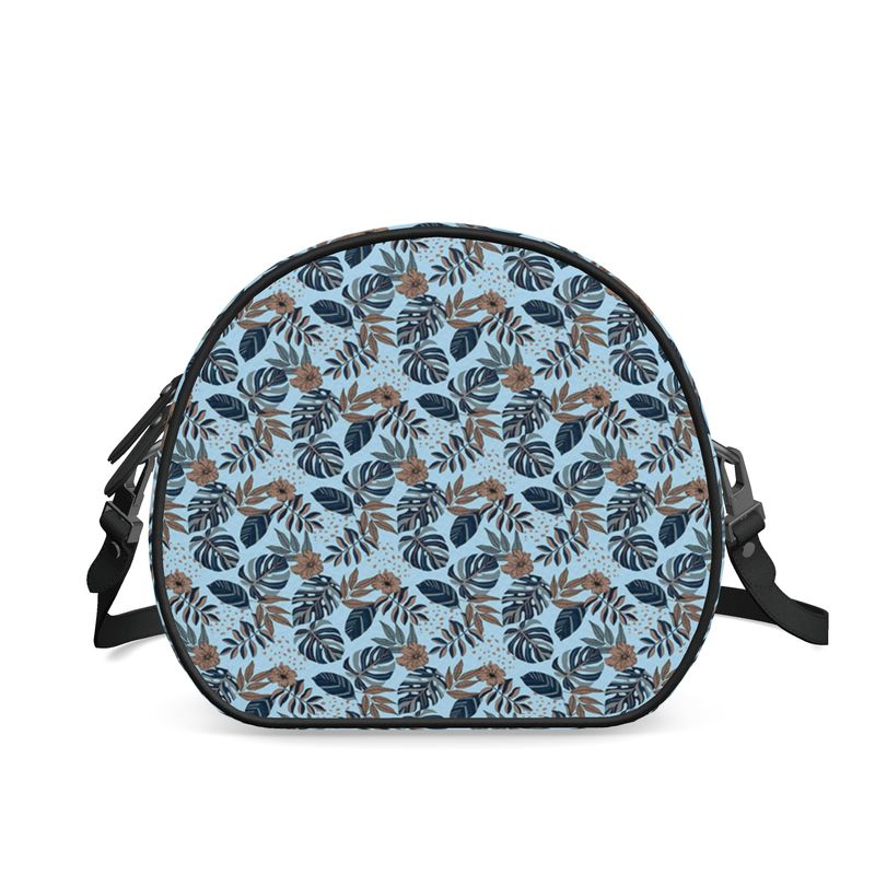 Gumdrop Bag - Nappa Leather - Midnight Monstera - Sky Blue