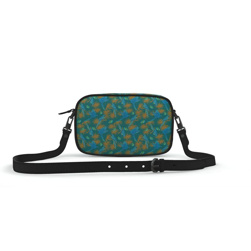 Camera Bag - Nappa Leather - Tropical Macaw - Sea Foam Green