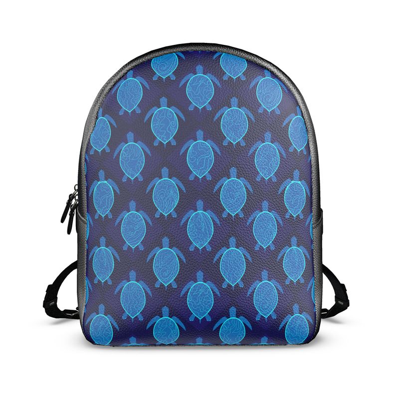 Backpack - Nappa Leather - Topo Turtles - Blue