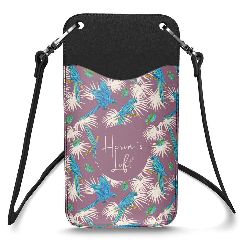 Phone Holder - Nappa Leather - Tropical Macaw - Purple
