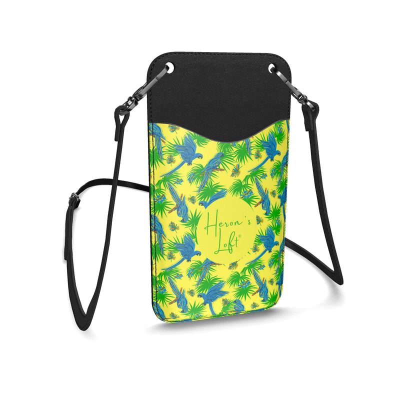 Phone Holder - Nappa Leather - Tropical Macaw - Bright Yellow