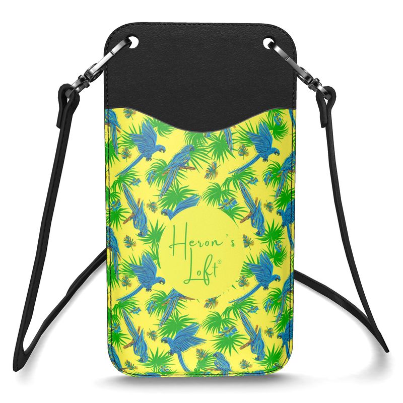 Phone Holder - Nappa Leather - Tropical Macaw - Bright Yellow