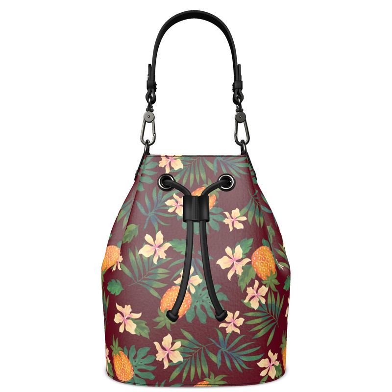Gallery Bag - Nappa Leather - Pineapple Paradise - Burgundy