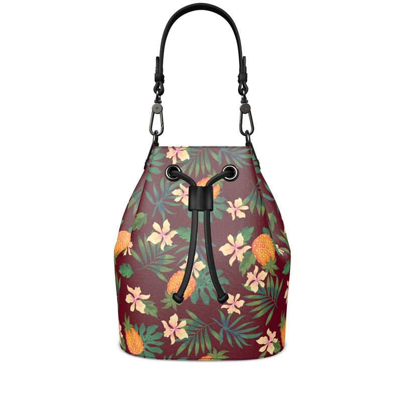 Gallery Bag - Nappa Leather - Pineapple Paradise - Burgundy
