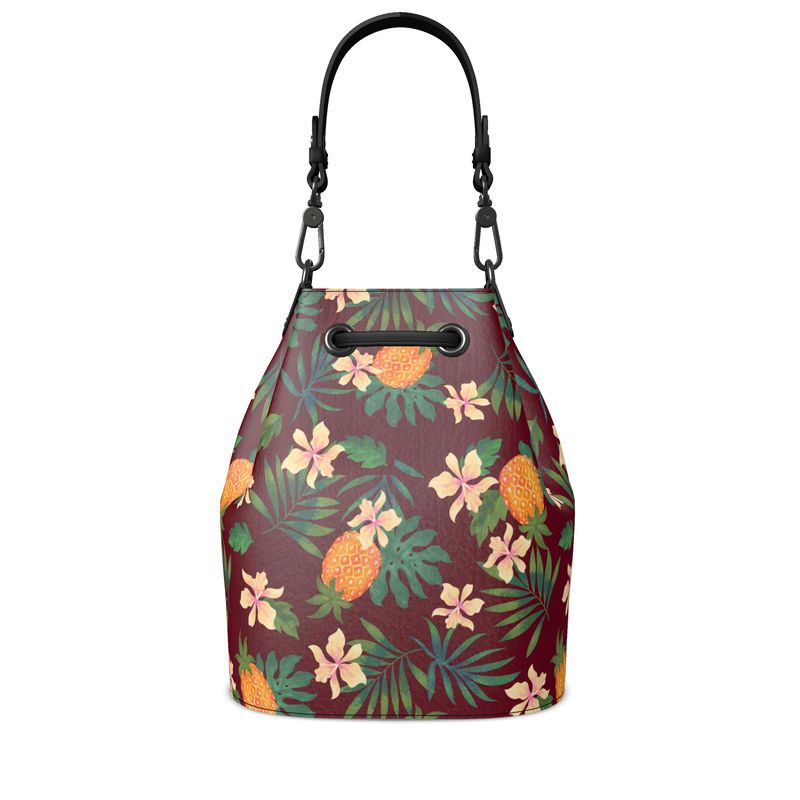 Gallery Bag - Nappa Leather - Pineapple Paradise - Burgundy