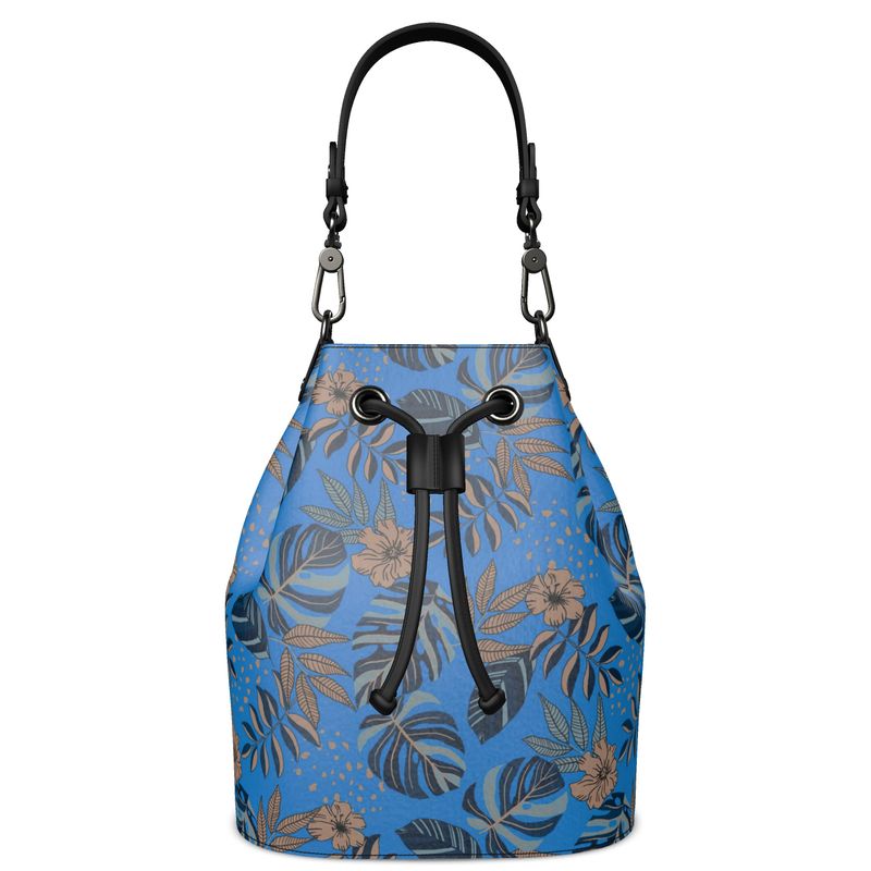 Gallery Bag - Nappa Leather - Midnight Monstera - Azure Blue