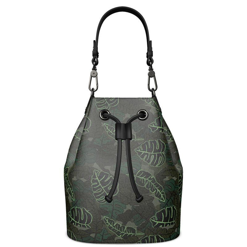Gallery Bag - Nappa Leather - Camo Leaves - Dark