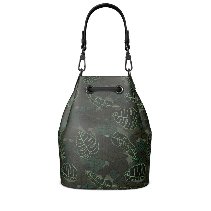 Gallery Bag - Nappa Leather - Camo Leaves - Dark