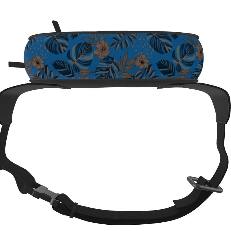 Belt Bag - Nappa Leather - Midnight Monstera - Azure Blue