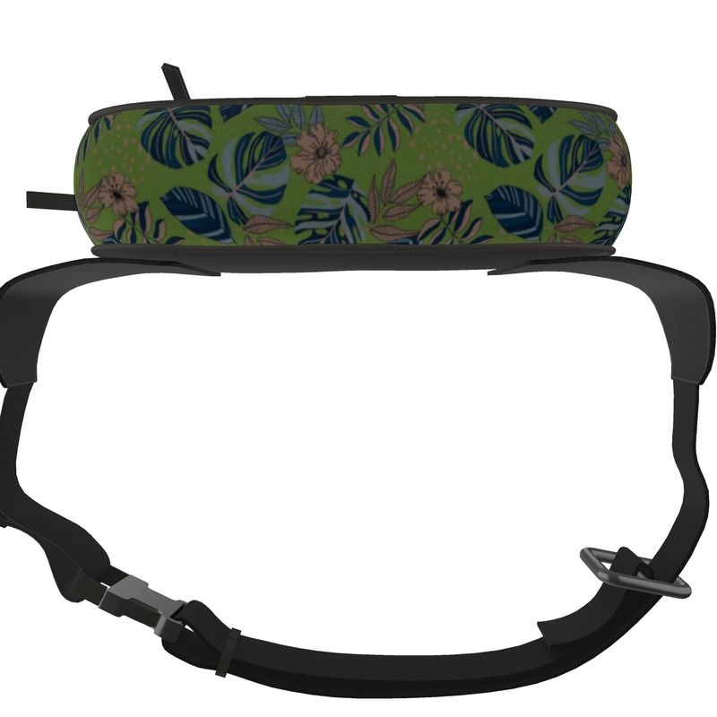 Belt Bag - Nappa Leather - Midnight Monstera - Olive Green