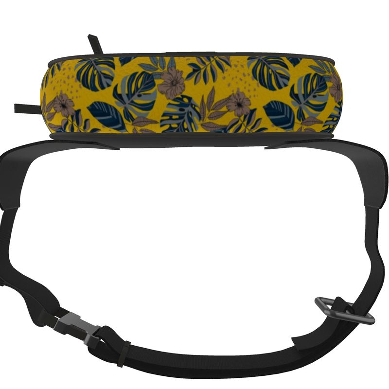 Belt Bag - Nappa Leather - Midnight Monstera - Yellow