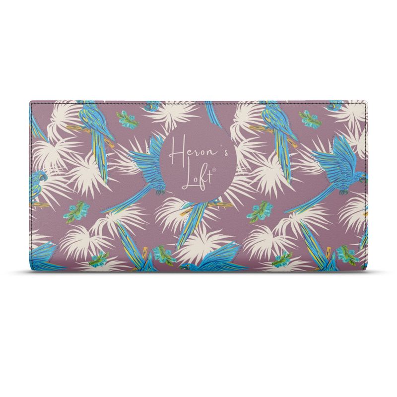 Travel Wallet - Nappa Leather - Tropical Macaw - Purple