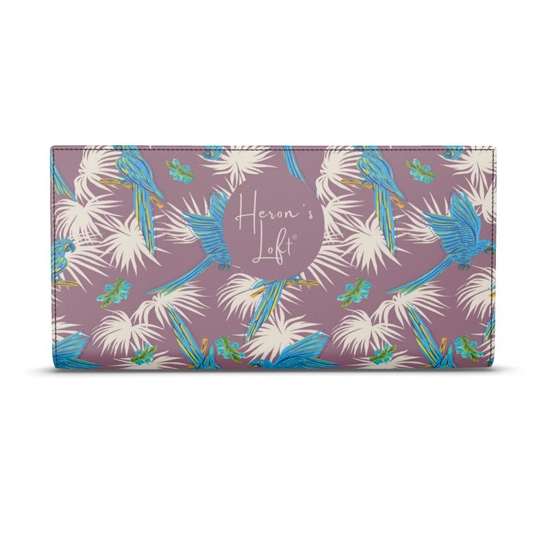 Travel Wallet - Nappa Leather - Tropical Macaw - Purple