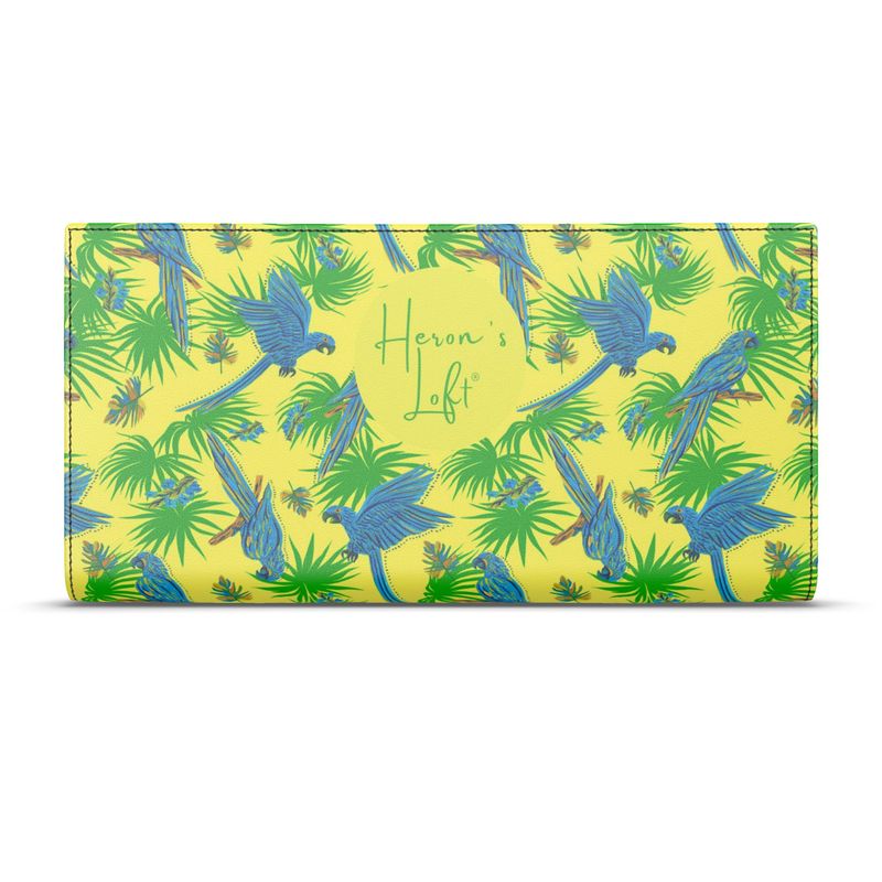 Travel Wallet - Nappa Leather - Tropical Macaw - Bright Green
