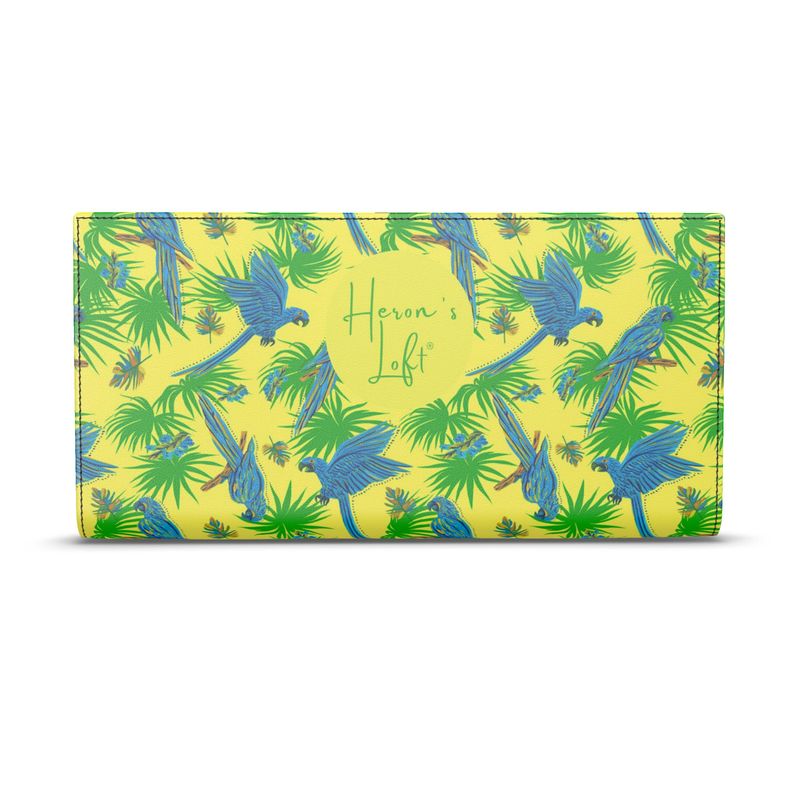 Travel Wallet - Nappa Leather - Tropical Macaw - Bright Green