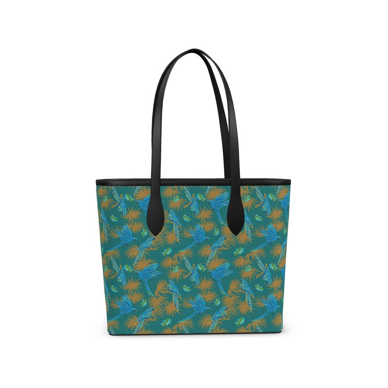 City Tote Bag - Nappa Leather - Tropical Macaw - Sea Foam Green