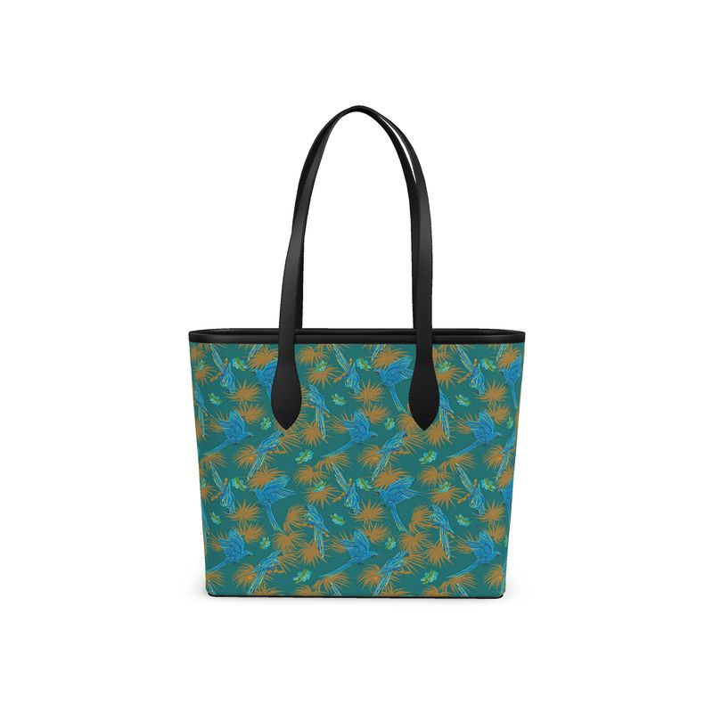 City Tote Bag - Nappa Leather - Tropical Macaw - Sea Foam Green