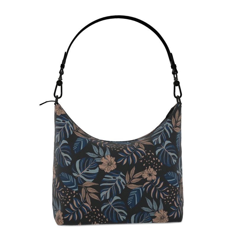 Square Shoulder Bag - Nappa Leather - Midnight Monstera