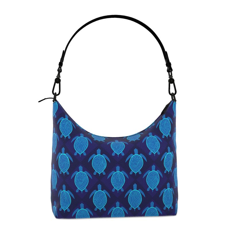 Square Shoulder Bag - Nappa Leather - Topo Turtles - Blue