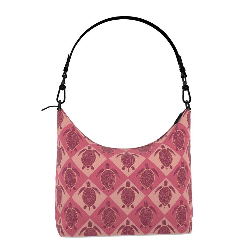 Square Shoulder Bag - Nappa Leather - Topo Turtles - Pink