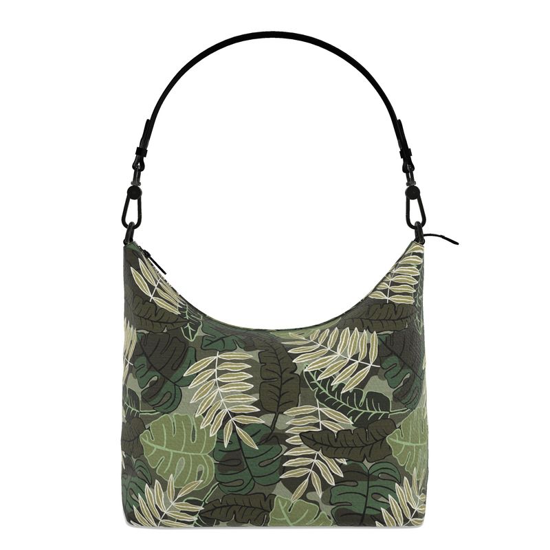 Square Shoulder Bag - Nappa Leather - Camo Leaves