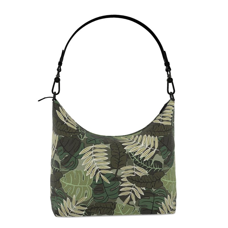 Square Shoulder Bag - Nappa Leather - Camo Leaves
