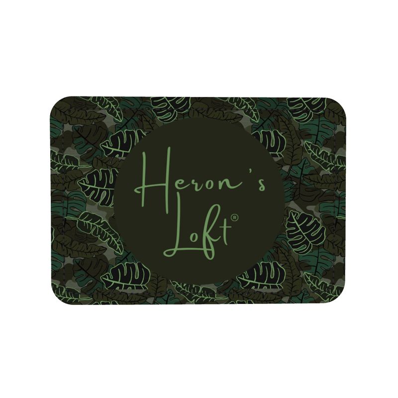 Square Shoulder Bag - Nappa Leather - Camo Leaves - Dark
