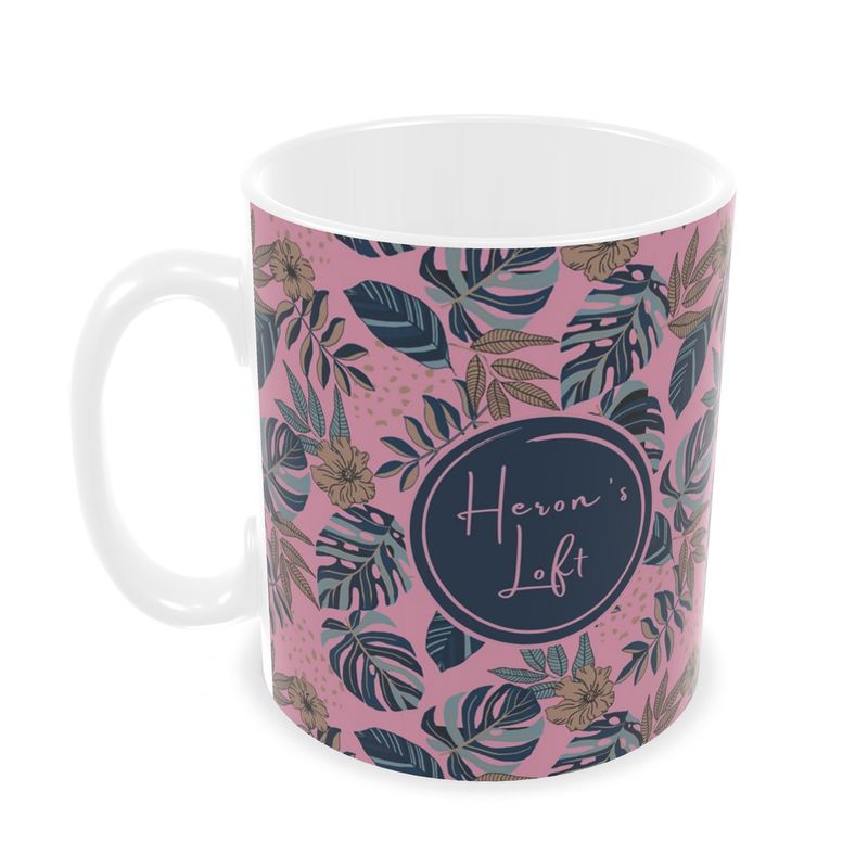 Coffee Mug - Midnight Monstera - Lunaria  Rose