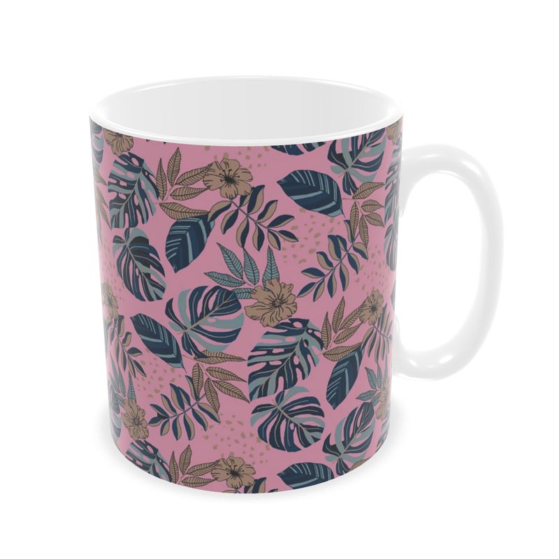 Coffee Mug - Midnight Monstera - Lunaria  Rose