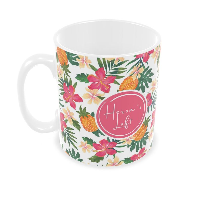 Coffee Mug - Pineapple Paradise - Coral Mist