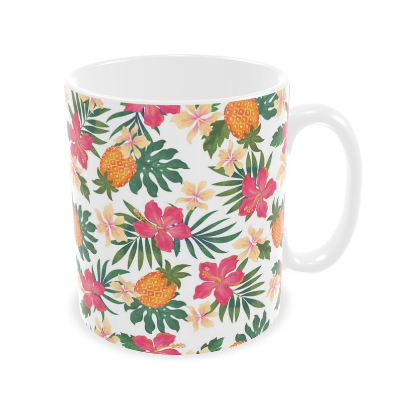 Coffee Mug - Pineapple Paradise - Coral Mist