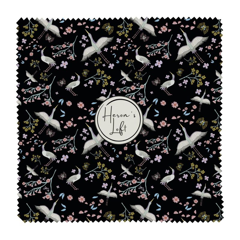 Glasses Hard Case - White Crane - Onyx