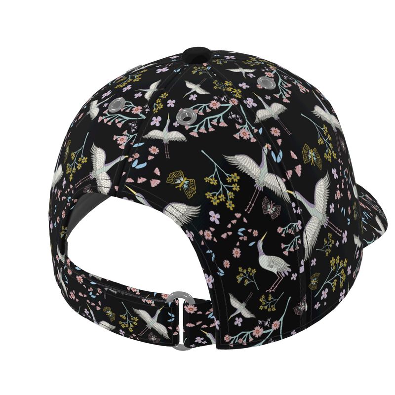 Baseball Cap - White Crane - Onyx Crane