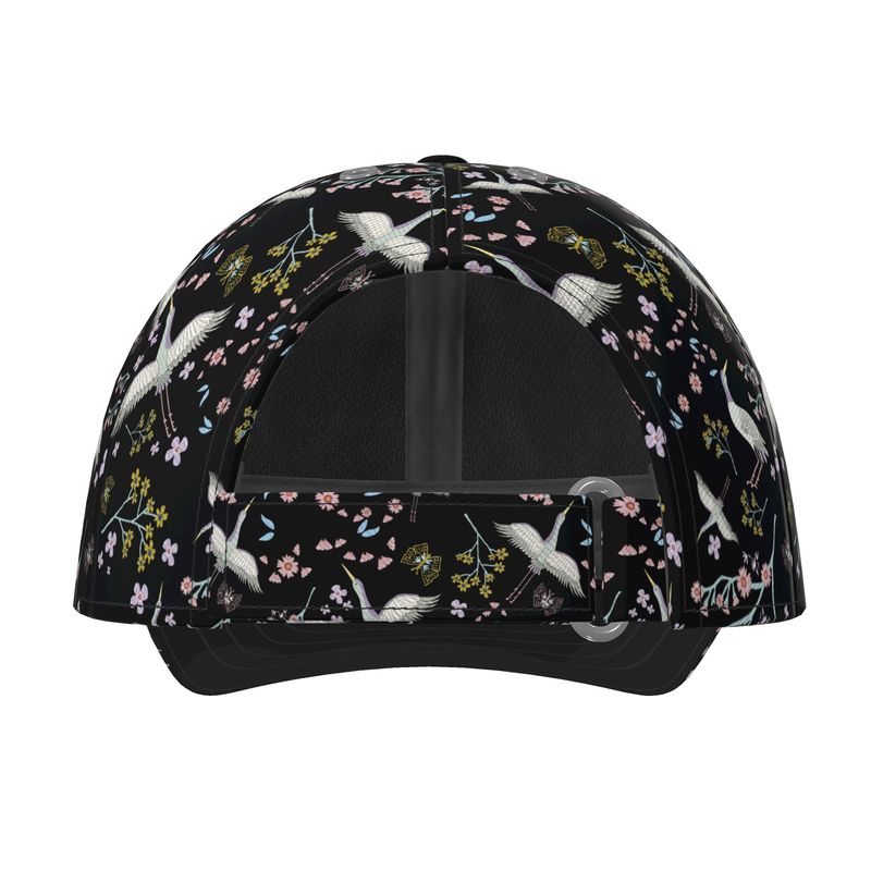 Baseball Cap - White Crane - Onyx Crane