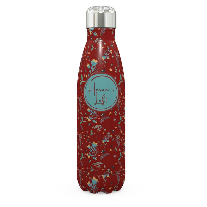 Stainless Steel Water Bottle - Bee Garden - Rustic Bloom