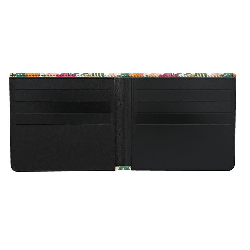 Nappa Leather Wallet - Pineapple Paradise - Coral Mist