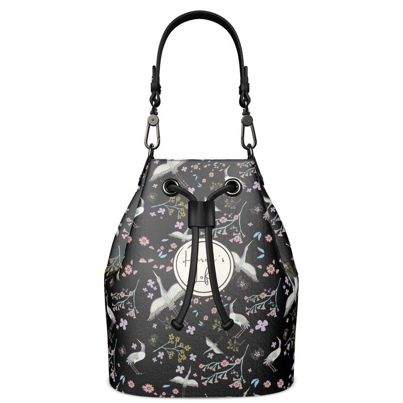 Gallery Bag - Nappa Leather - White Crane - Onyx Crane