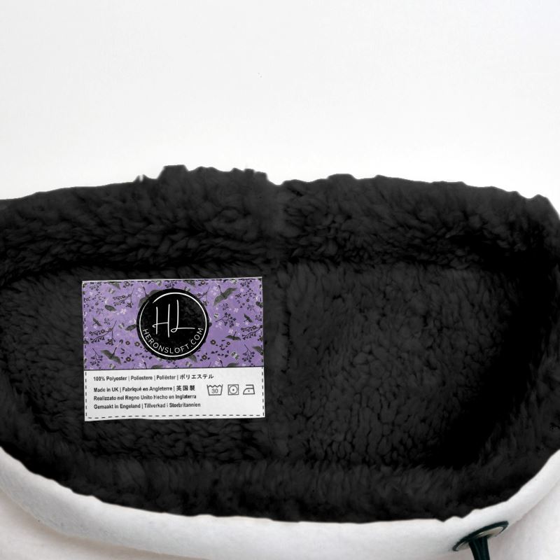 Sherpa Snood - White Crane - Lavender Crane