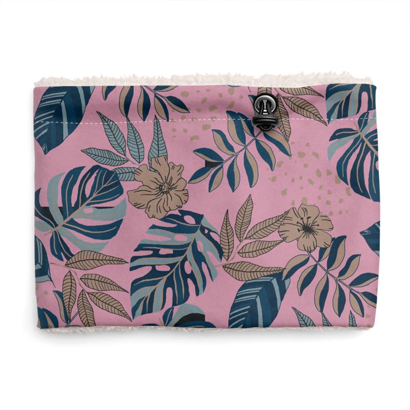 Sherpa Snood - Midnight Monstera - Lunaria Rose