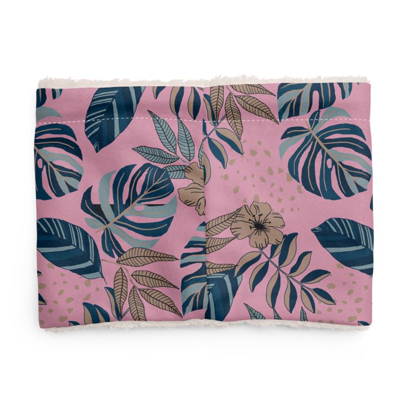 Sherpa Snood - Midnight Monstera - Lunaria Rose