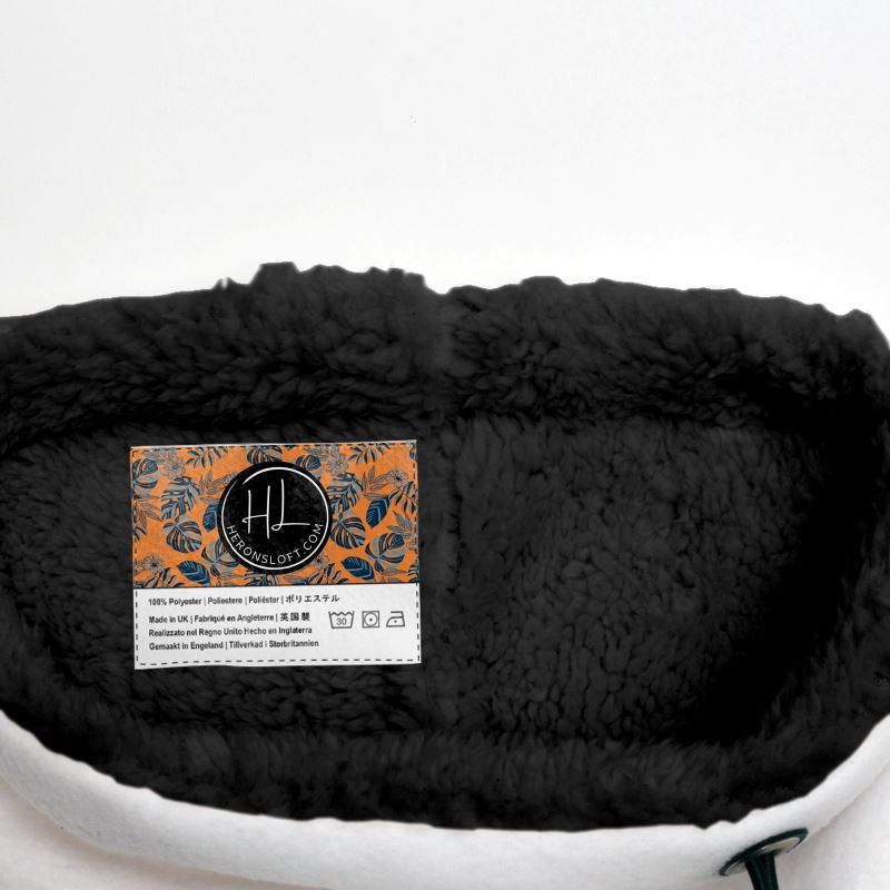 Sherpa Snood - Midnight Monstera - Cadmium Orange